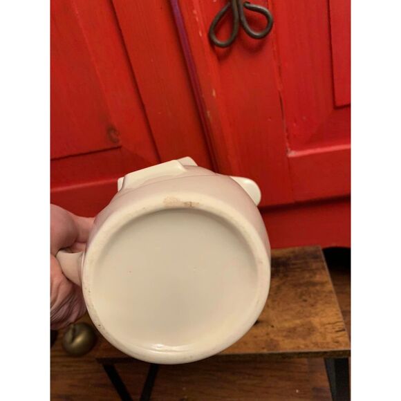 Vintage Seagrams 7 Ceramic Bar Pitcher Crown Whiskey White Red Mint Condition - Picture 6 of 6